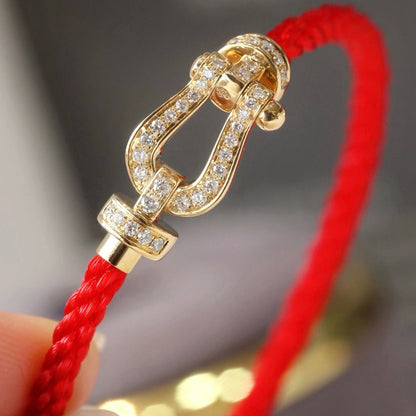 [LUXORA]FORCE LARGE HORSESHOE FULL DIAMOND BRACELET SILVER