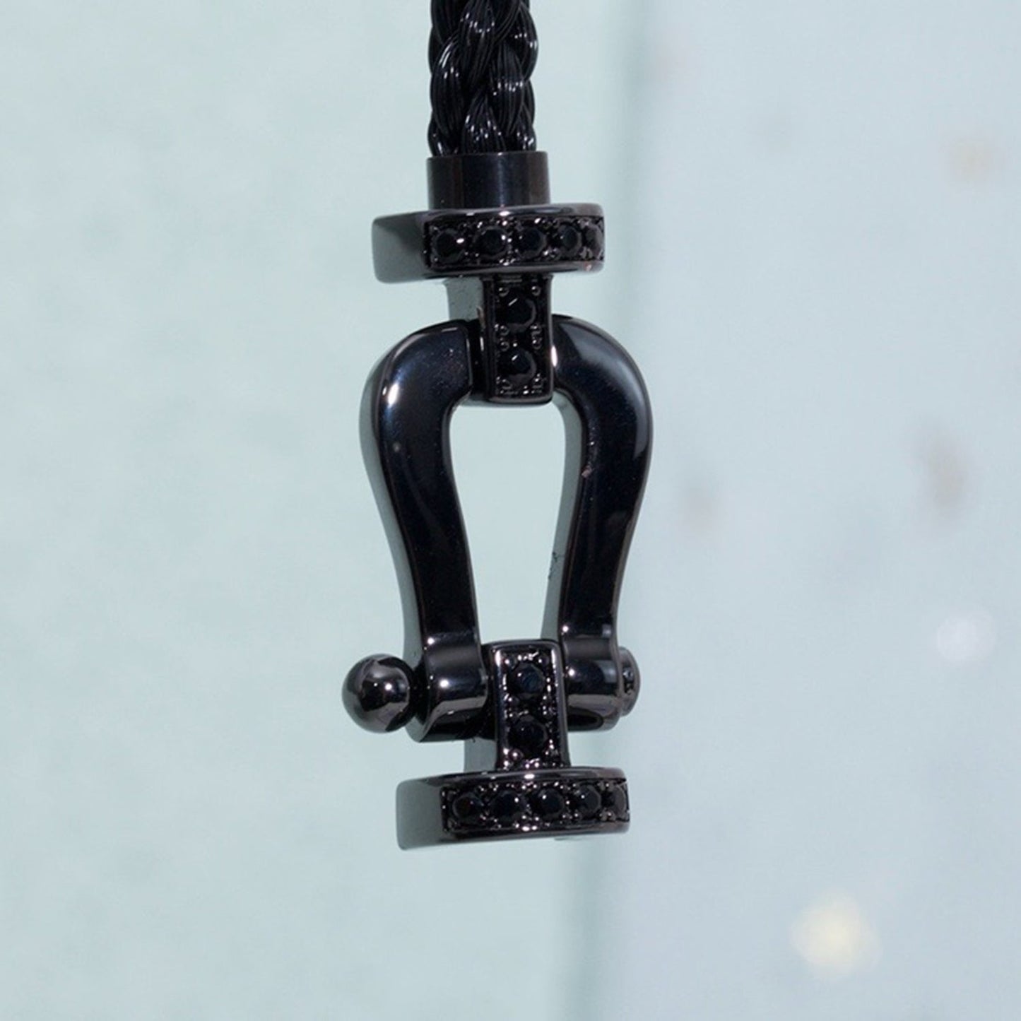 [LUXORA]FORCE LARGE SERIES HORSESHOE BLACK SAMURAI BRACELET