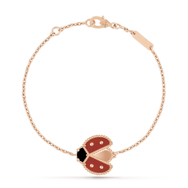 [LUXORA]LUCKY SPRING 1 MOTIF PINK GOLD BRACELET