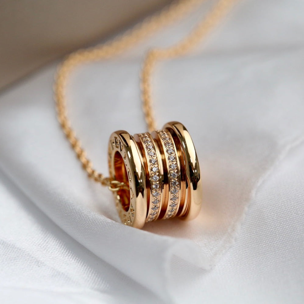 [LUXORA]ZERO 1 PINK GOLD DIAMOND NECKLACE