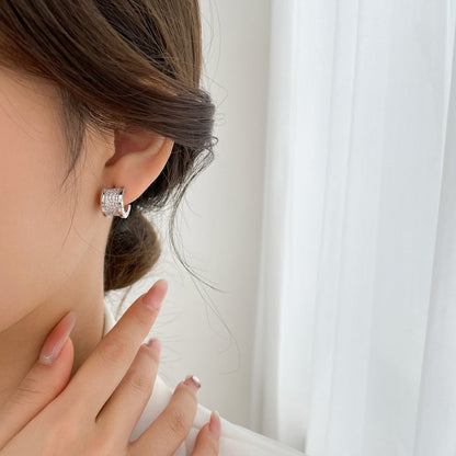 [LUXORA]ZERO 1 DIAMOND PAVED EARRINGS