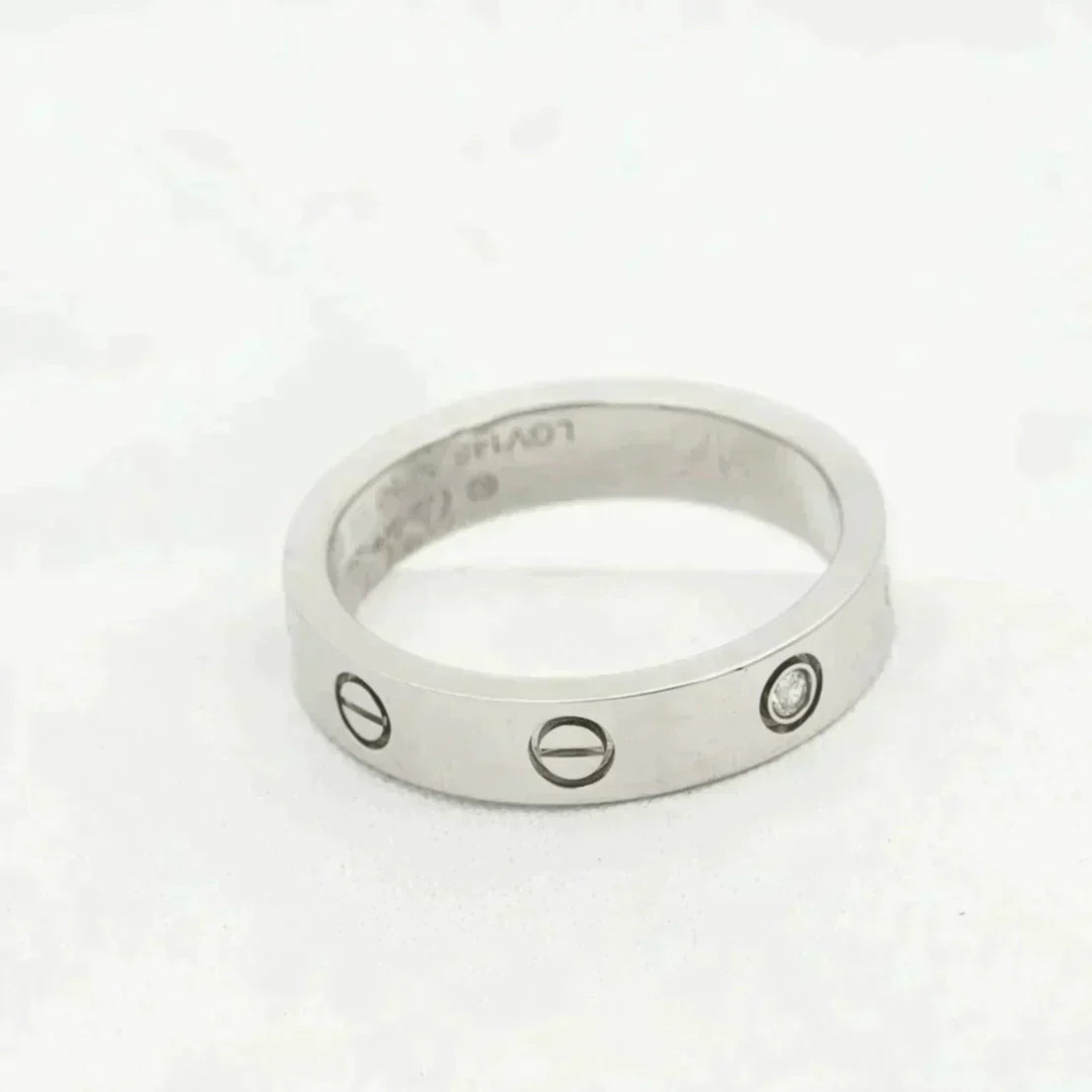 [LUXORA]LOVE RING 4MM 1 DIAMOND SILVER