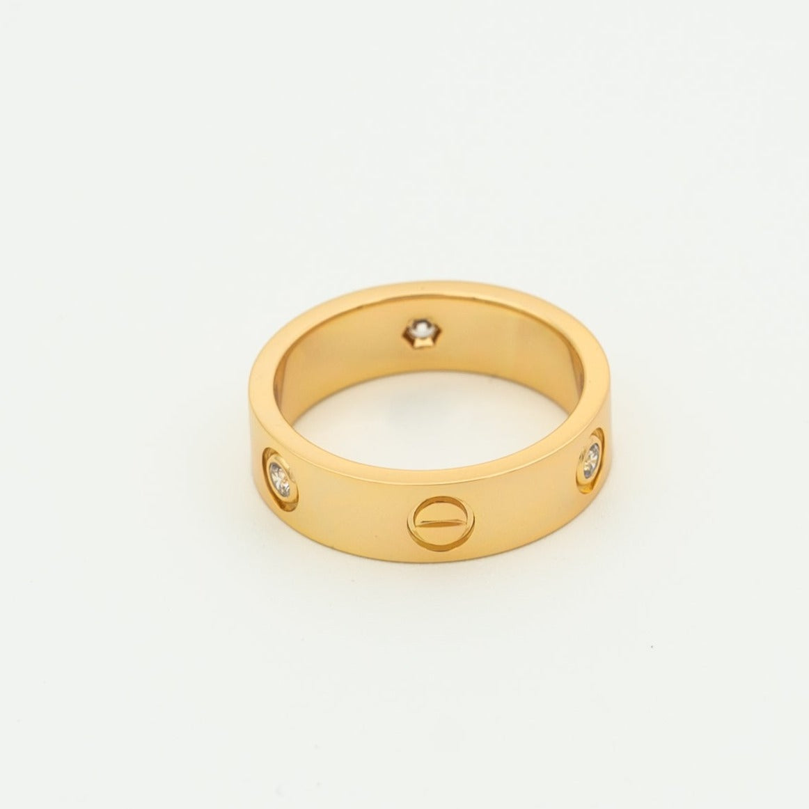 [LUXORA]LOVE RING 5.5MM 3 DIAMONDS PINK GOLD