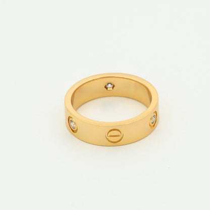 [LUXORA]LOVE RING 5.5MM 3 DIAMONDS PINK GOLD