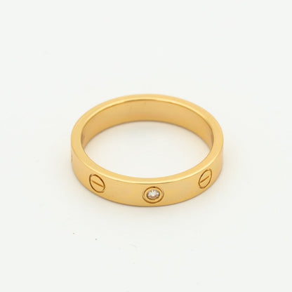 [LUXORA]LOVE RING 4MM 1 DIAMOND PINK GOLD