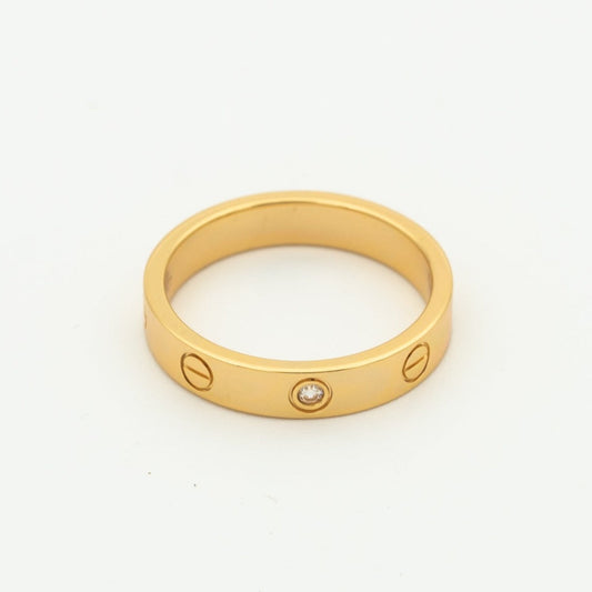 [LUXORA]LOVE RING 4MM 1 DIAMOND PINK GOLD