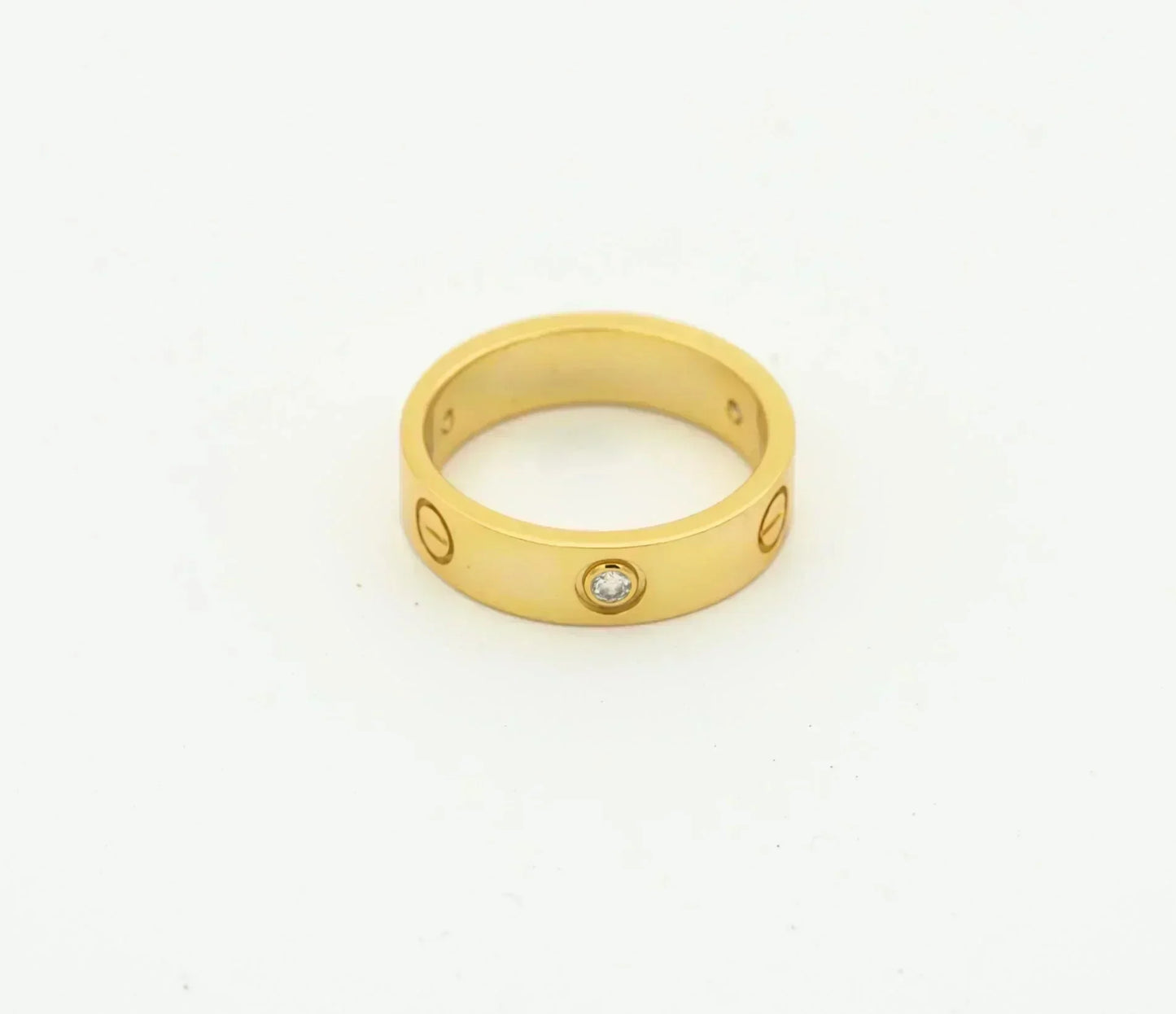 [LUXORA]LOVE RING 4MM 1 DIAMOND GOLD