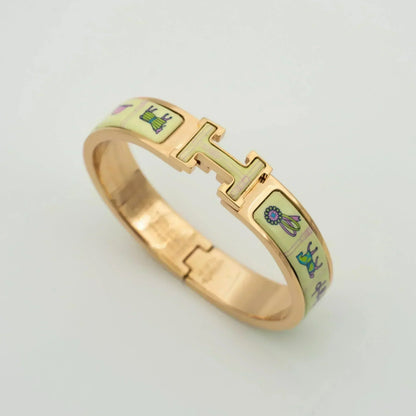 [LUXORA]H PINK GOLD BRACELET CREAM CERAMIC