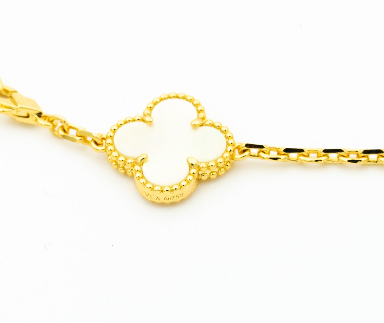 [LUXORA]CLOVER BRACELET 5 MOTIFS ONYX MOP