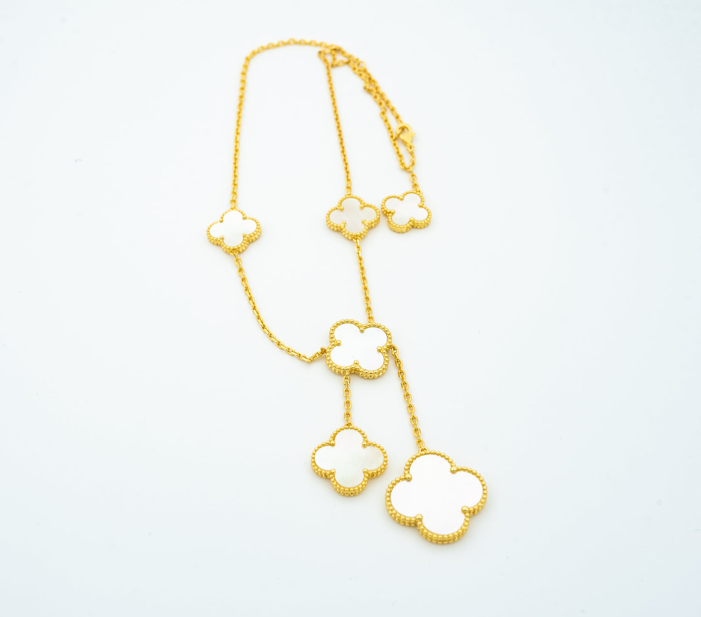 [LUXORA]CLOVER MOTHER OF PEARL NECKLACE 6 MOTIF