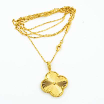 [LUXORA]CLOVER 25MM PEDANT NECKLACE GOLD