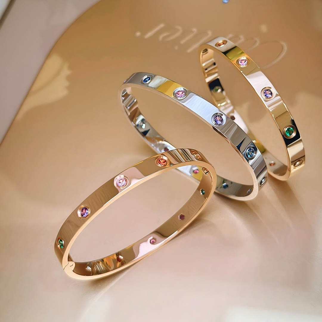 [LUXORA] 2026 RAINBOW LOVE BRACELET 6.1MM  10 DIAMONDS