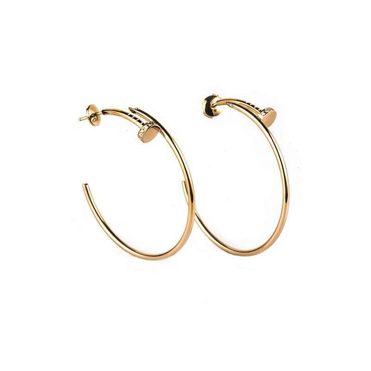 [LUXORA]JUSTE EARRINGS GOLD DIAMONDS 1.8MM