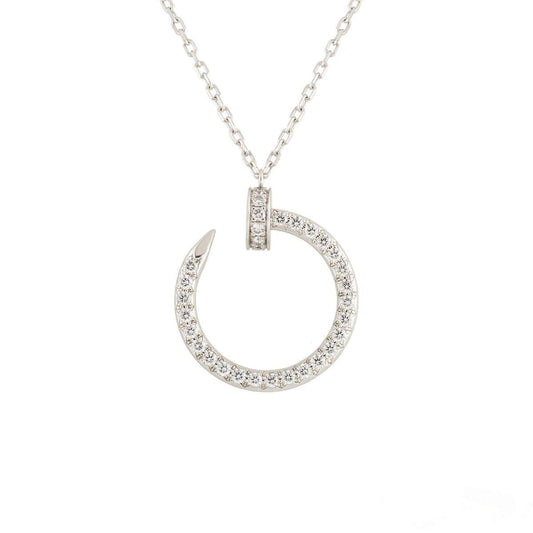 [LUXORA]JUSTE NECKLACE SILVER DIAMONDS
