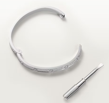 [LUXORA]NEW-LOVE-4.8MM-Width Diamond-Studded Bracelet