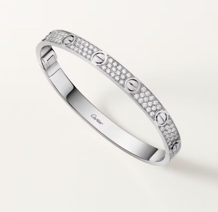 [LUXORA]NEW-LOVE-6.1MM-Width Diamond-Studded Bracelet