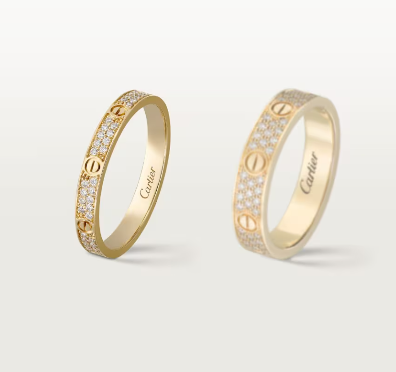 [LUXORA]LOVE RING 2.6mm-wide full-diamond ring Gold