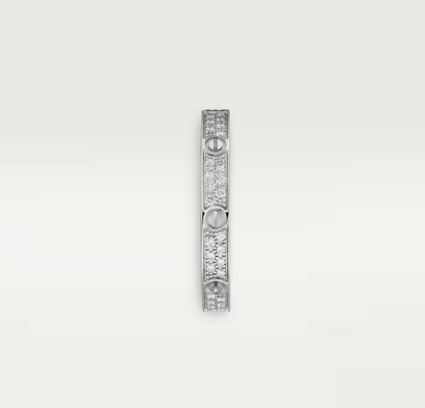 [LUXORA]LOVE RING 2.6mm-wide full-diamond ring silver