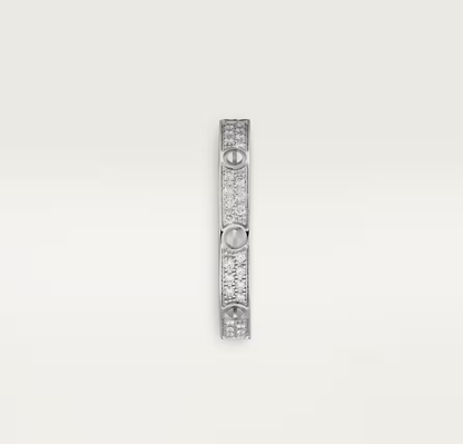[LUXORA]LOVE RING 2.6mm-wide full-diamond ring silver