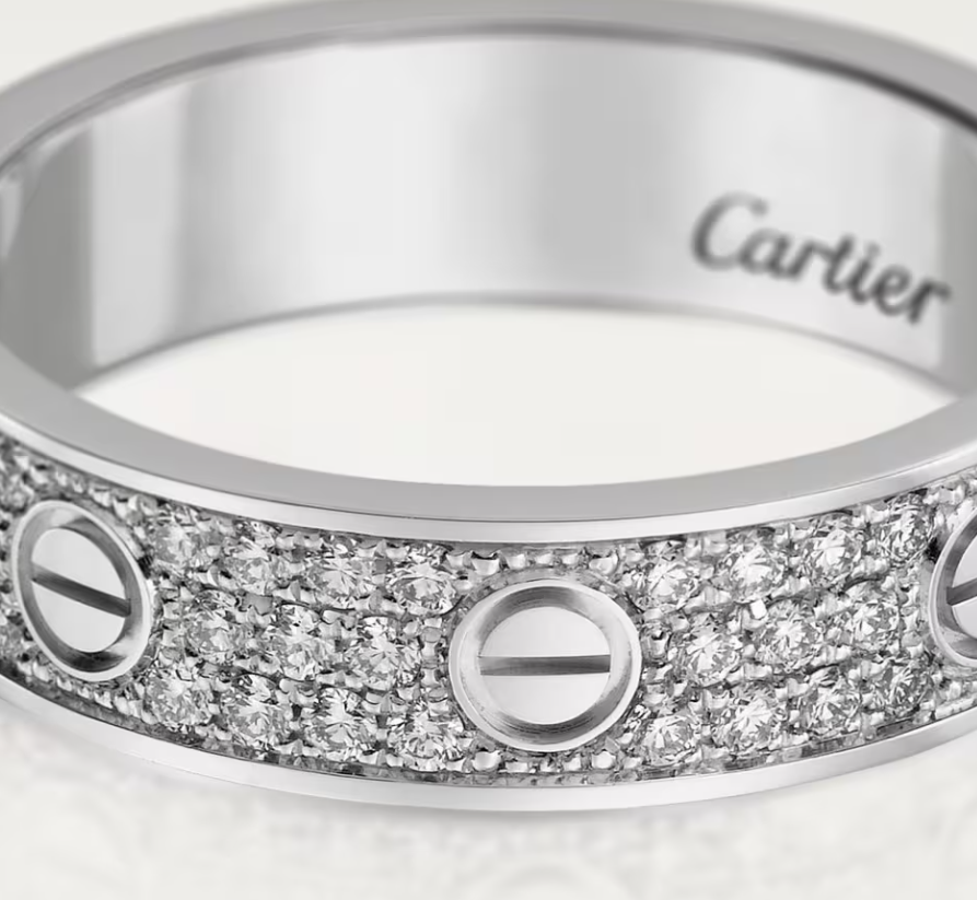 [LUXORA]LOVE RING 4mm-wide full-diamond ring silver