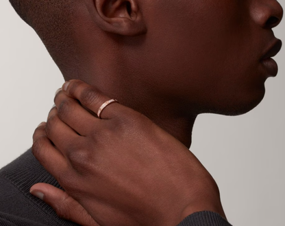 [LUXORA]LOVE RING 2.6mm-wide full-diamond ring Rose Gold