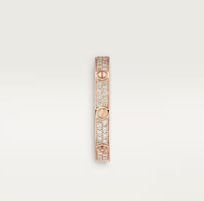 [LUXORA]LOVE RING 2.6mm-wide full-diamond ring Rose Gold