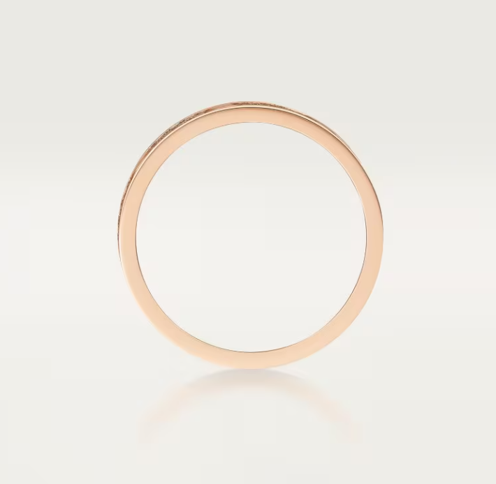 [LUXORA]LOVE RING 4mm-wide full-diamond ring Rose Gold