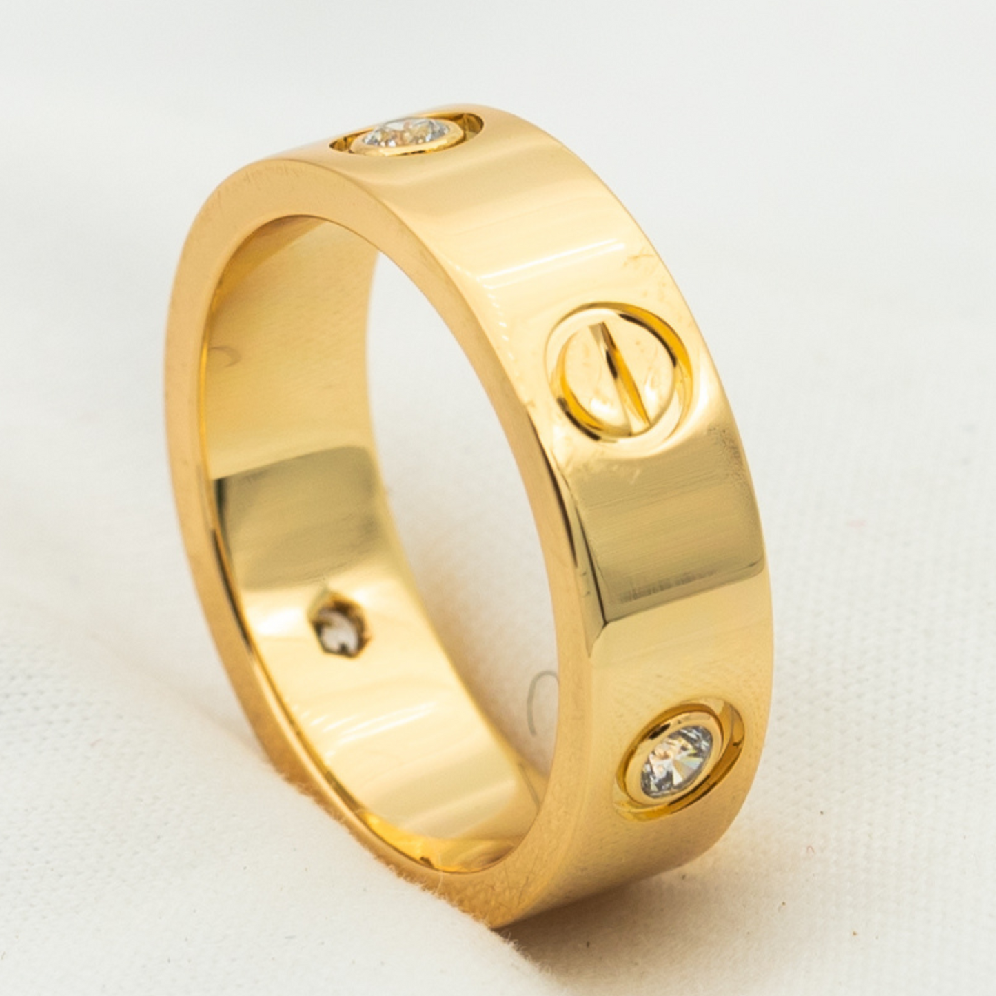 [LUXORA]LOVE RING 5.5MM 3 DIAMONDS PINK GOLD