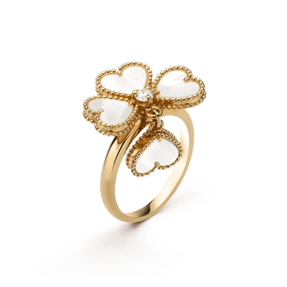 [LUXORA]SWEET CLOVER WHITE MOP RING