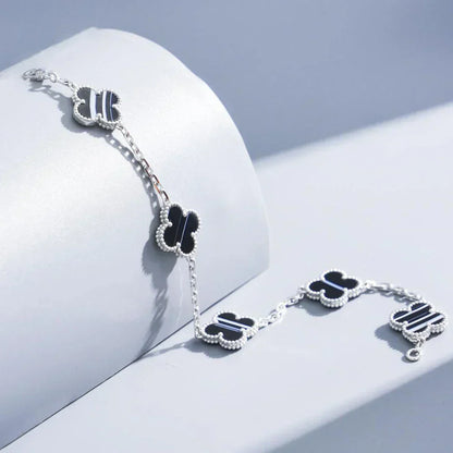 [LUXORA] CLOVER 5 MOTIF PULSAR STONE BRACELET COLLECTION