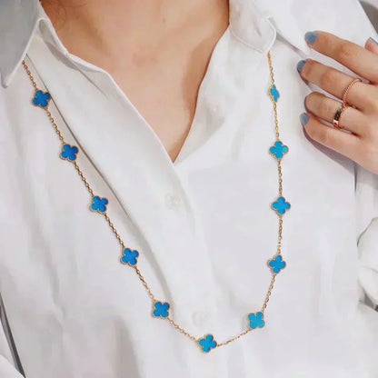 [LUXORA]CLOVER 20 MOTIFS TURQUOISE GOLD