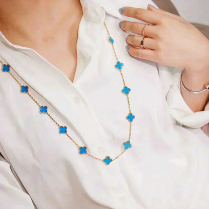 [LUXORA]CLOVER 20 MOTIFS TURQUOISE GOLD