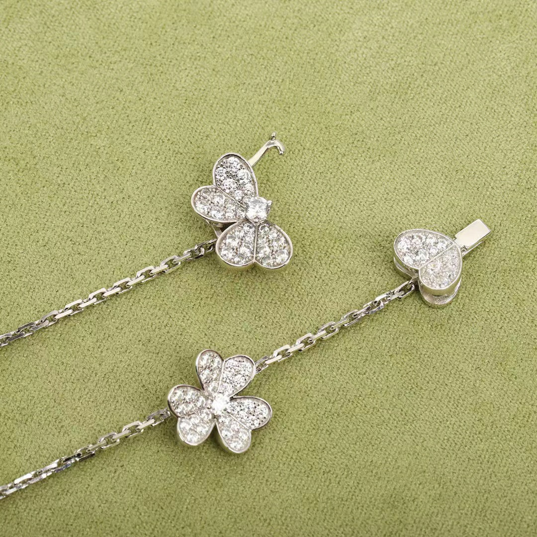 [LUXORA]FRIVOLE SILVER 9 FLOWERS NECKLACE