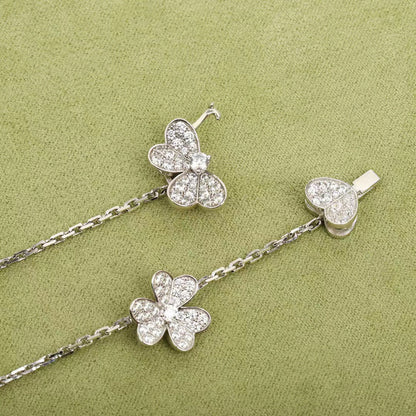[LUXORA]FRIVOLE SILVER 9 FLOWERS NECKLACE