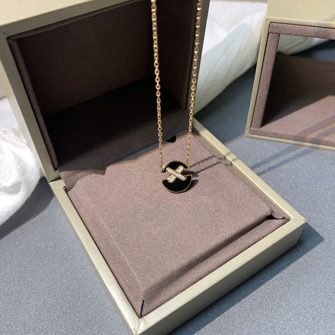 [LUXORA]JEUX DE PINK GOLD DIAMOND NECKLACE