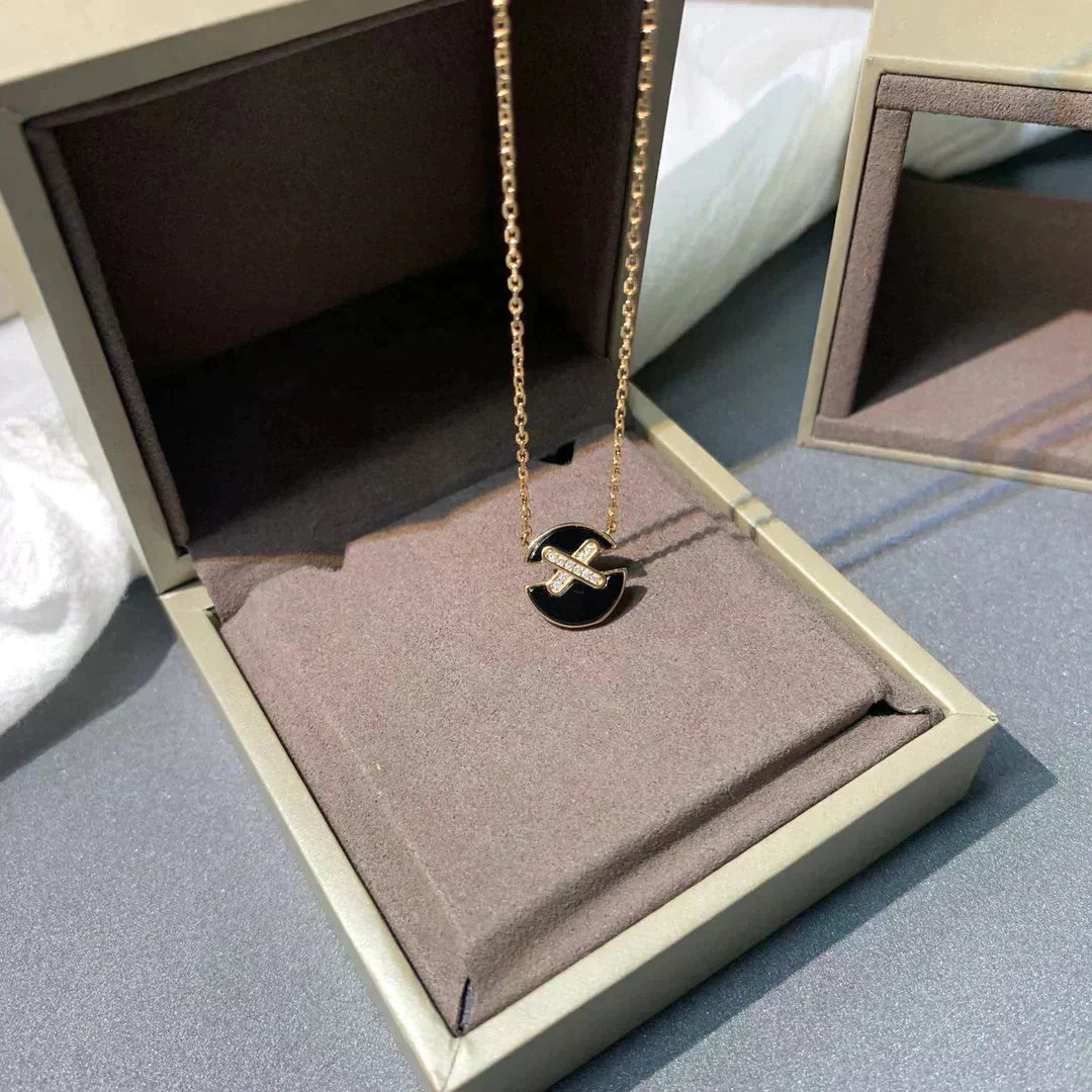 [LUXORA]JEUX DE ROSE GOLD DIAMOND NECKLACE