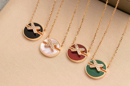 [LUXORA]JEUX DE ROSE GOLD DIAMOND NECKLACE