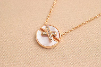 [LUXORA]JEUX DE ROSE GOLD DIAMOND NECKLACE