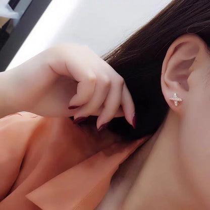 [LUXORA]JEUX DE GOLD DIAMOND EARRINGS