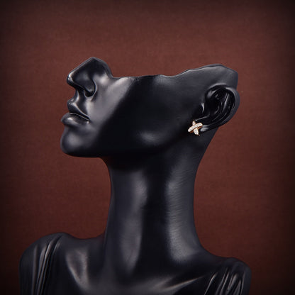[LUXORA]JEUX DE GOLD DIAMOND EARRINGS