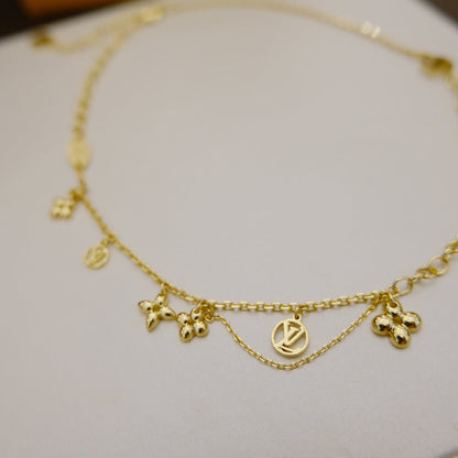 [LUXORA]BLOOMING SUPPLE NECKLACE BRASS