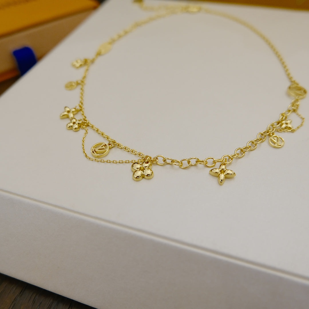 [LUXORA]BLOOMING SUPPLE NECKLACE BRASS