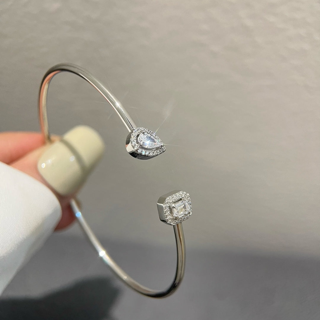 [LUXORA]JONC FLEX MY TWIN TOI & MOI SILVER DIAMOND BRACELET