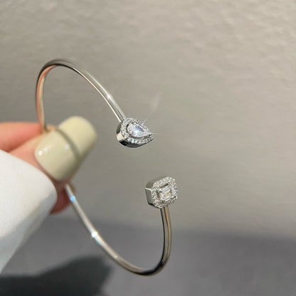 [LUXORA]JONC FLEX MY TWIN TOI & MOI SILVER DIAMOND BRACELET