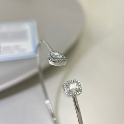 [LUXORA]JONC FLEX MY TWIN TOI & MOI SILVER DIAMOND BRACELET
