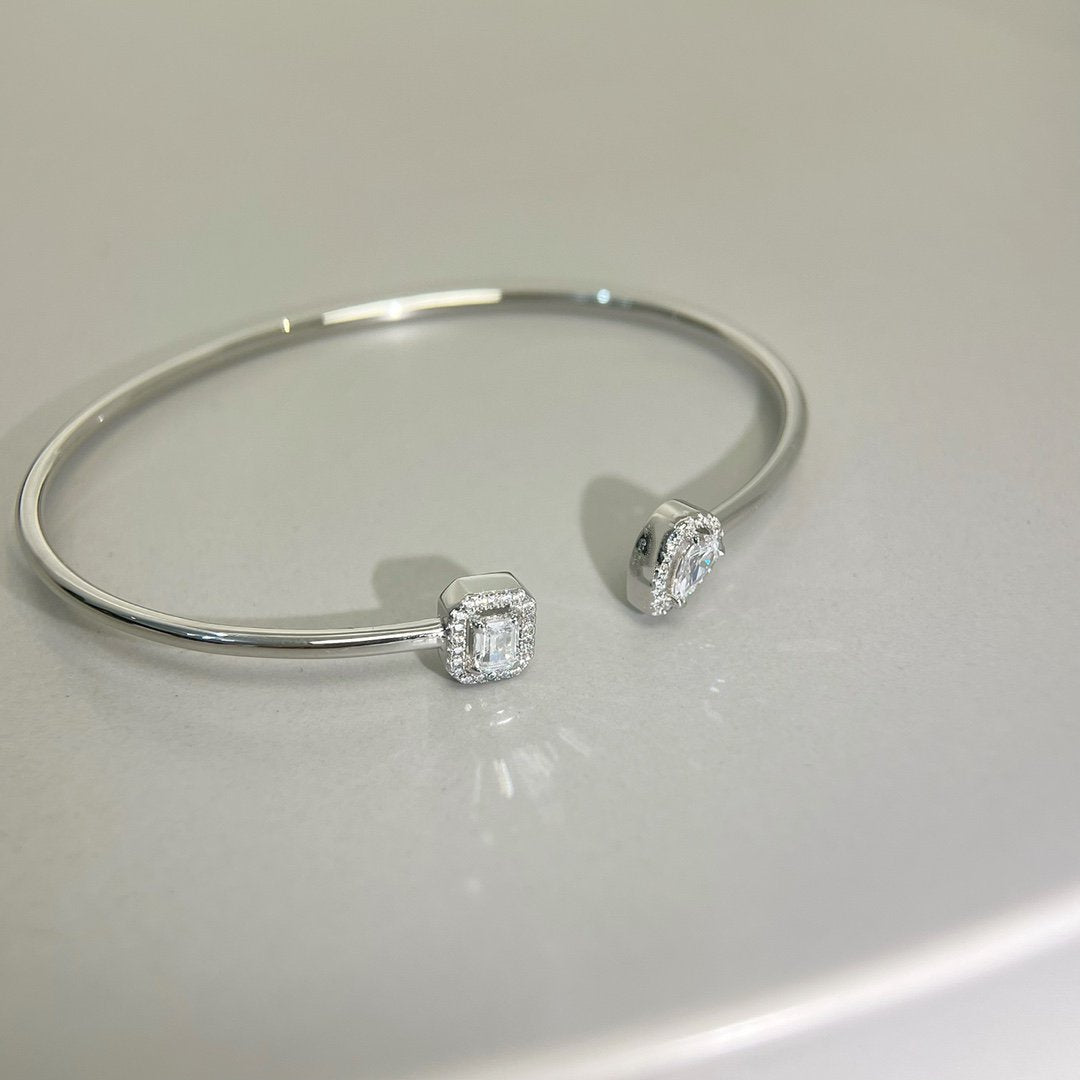 [LUXORA]JONC FLEX MY TWIN TOI & MOI SILVER DIAMOND BRACELET