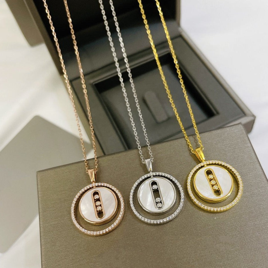 [LUXORA]Demo MOVE MM NACRE BLANCHE DIAMOND NECKLACE