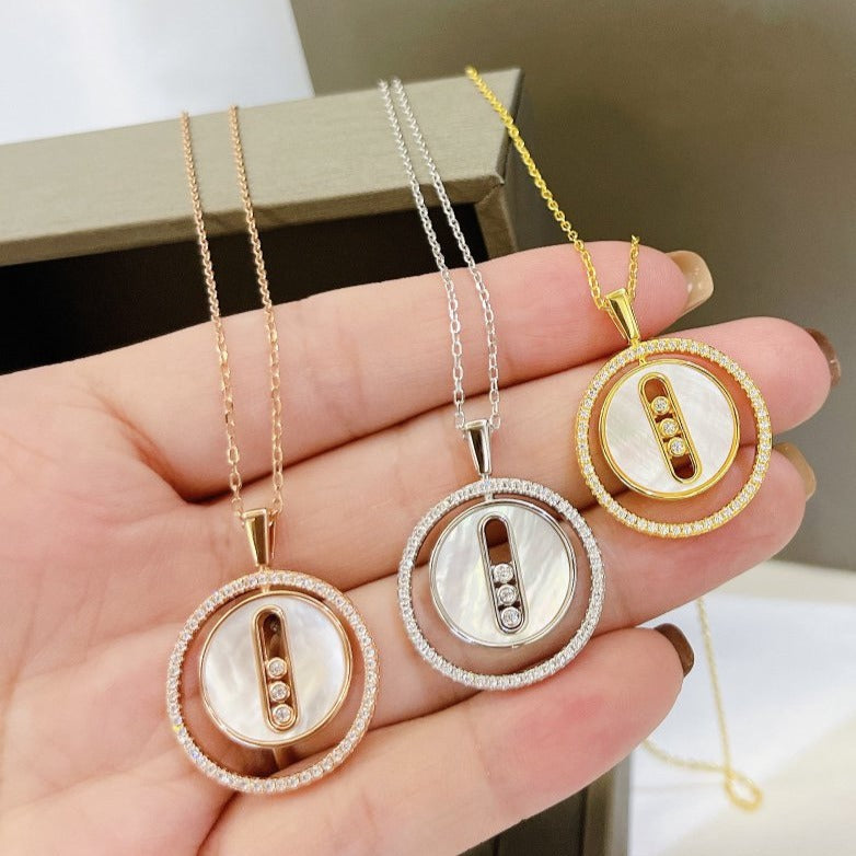 [LUXORA]Demo MOVE MM NACRE BLANCHE DIAMOND NECKLACE