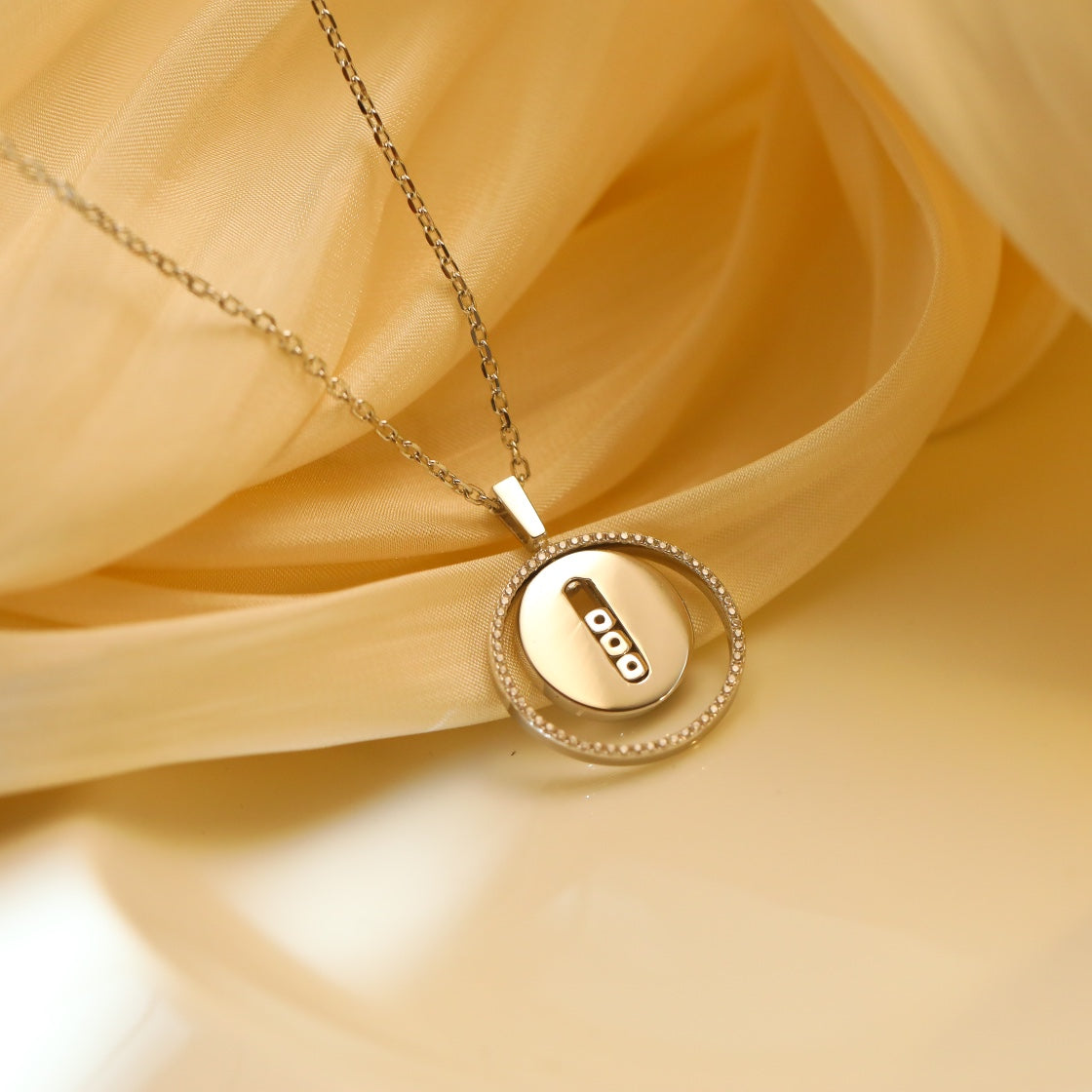 [LUXORA]Demo MOVE MM SILVER DIAMOND NECKLACE