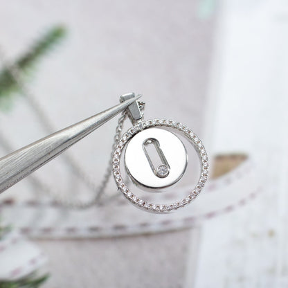 [LUXORA]Demo MOVE PM NECKLACE SILVER DIAMOND